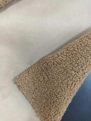 760 gram gebreide teddy krullend pluisstof composiet suede met dezelfde kleur