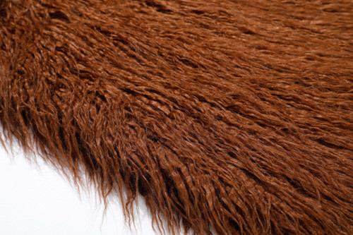 Bruine Acryl Mongoolse Krullende het Bontstof van Schapenfaux, Gemengd Mongools Bont door de Yard