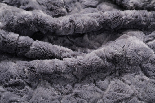 Grey Solid Faux Fur Rabbit-Polyester 150cm van de Patroonstof