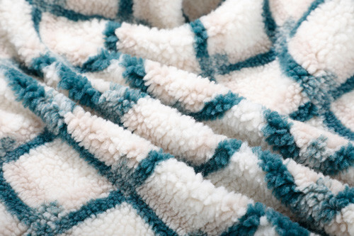 Stof 500m, de Stof van patroonfaux Sherpa van Sherpa van de Jacquardpolyester
