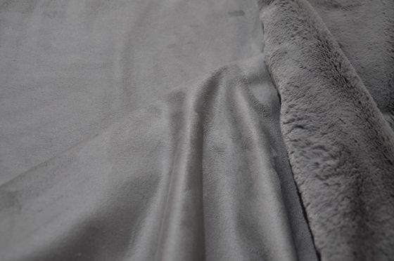 500gsm van het het Konijnhaar van het drukpatroon Stoffen Suède In entrepot van de het Suède de Stevige Vacht