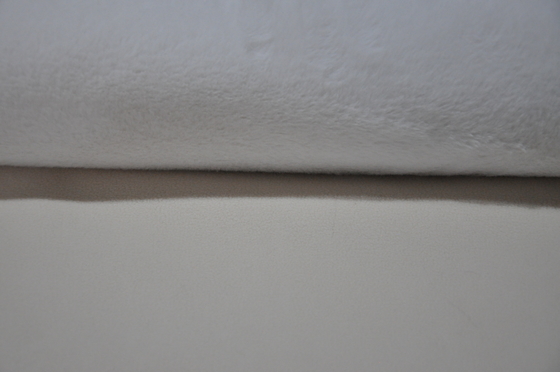 Effen konijnenhaar Polar Fleece Stof Gebonden Fleece Stof 450 g/m²