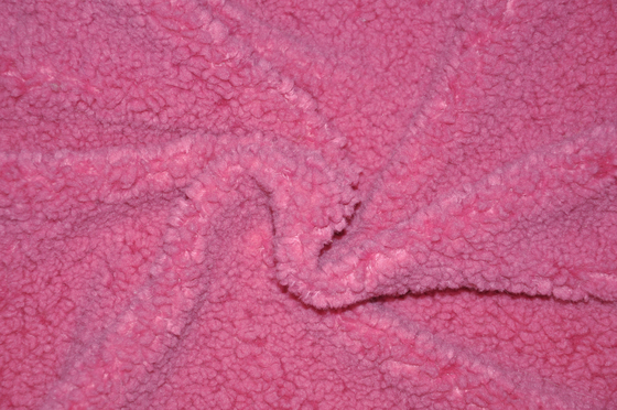 150cm Faux Sherpa Stof Gerecycleerd de Jacquardpatroon 500gsm van het Polyesterbont