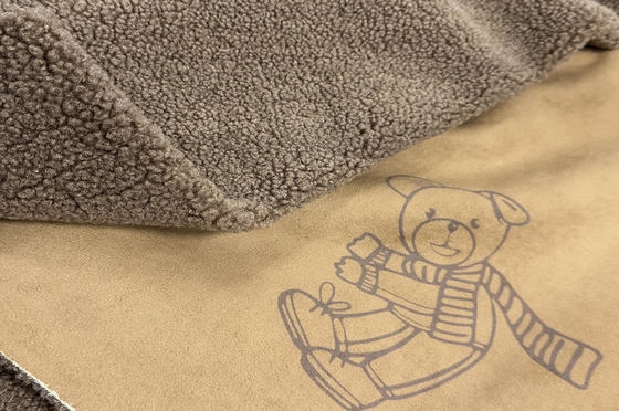 Bruin draag van 400gsm 160cm In entrepot Sherpa Vacht de In entrepot van de de Vachtstof 100% Pu