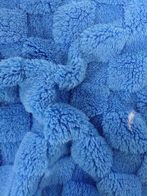 150 cm-170 cm diepblauw dubbelzijdig gerecycled jacquard, katoenen fluweel