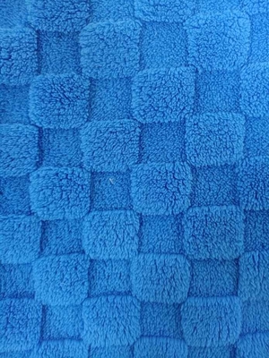 150 cm-170 cm diepblauw dubbelzijdig gerecycled jacquard, katoenen fluweel