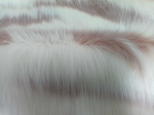 Roze witte 150cm lang haar valse bont, creëer warme en luxe winter mode