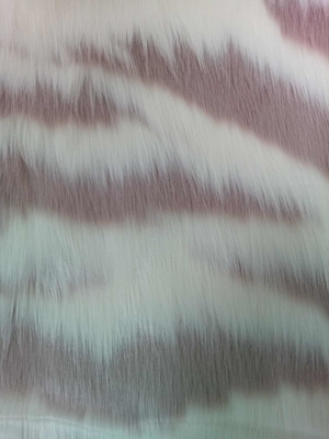 Roze witte 150cm lang haar valse bont, creëer warme en luxe winter mode