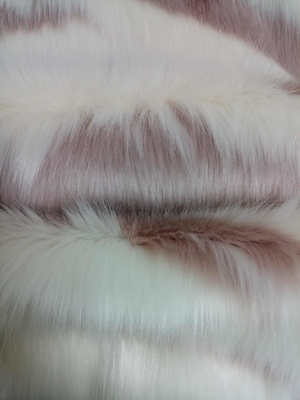 Roze witte 150cm lang haar valse bont, creëer warme en luxe winter mode