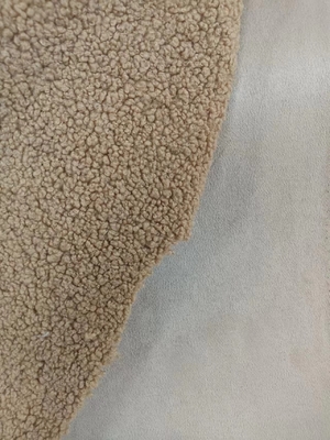 760 gram gebreide teddy krullend pluisstof composiet suede met dezelfde kleur